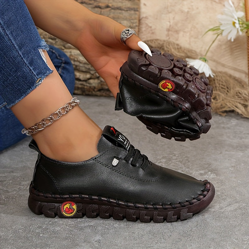 Tênis feminino casual de cor sólida, calçado leve e macio para caminhada, cano baixo e confortável para o dia a dia (tamanho grande)