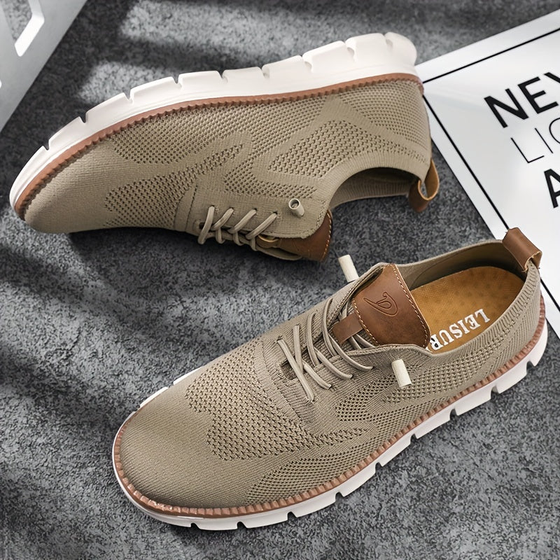 Calçados masculinos, calçados de caminhada respiráveis de malha da moda, calçados casuais antiderrapantes da moda, calçados masculinos