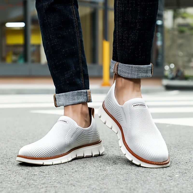 Calçados masculinos, calçados de caminhada respiráveis de malha da moda, calçados casuais antiderrapantes da moda, calçados masculinos