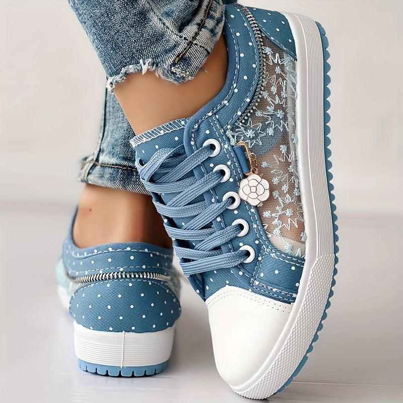 Tênis casual feminino CHICME com estampa floral e capa sintética