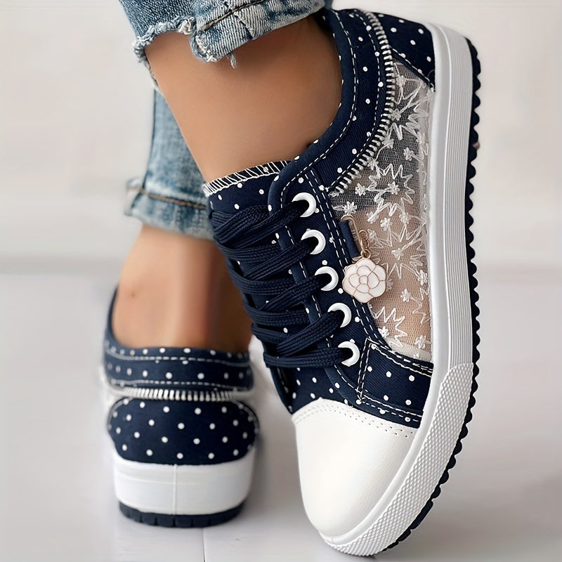 Tênis casual feminino CHICME com estampa floral e capa sintética