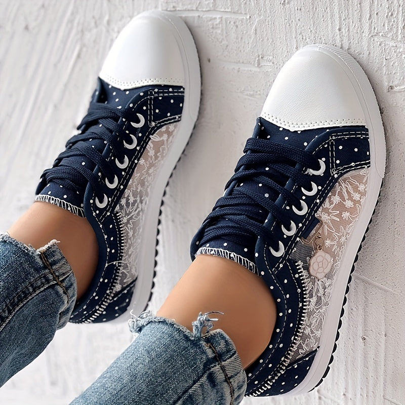 Tênis casual feminino CHICME com estampa floral e capa sintética