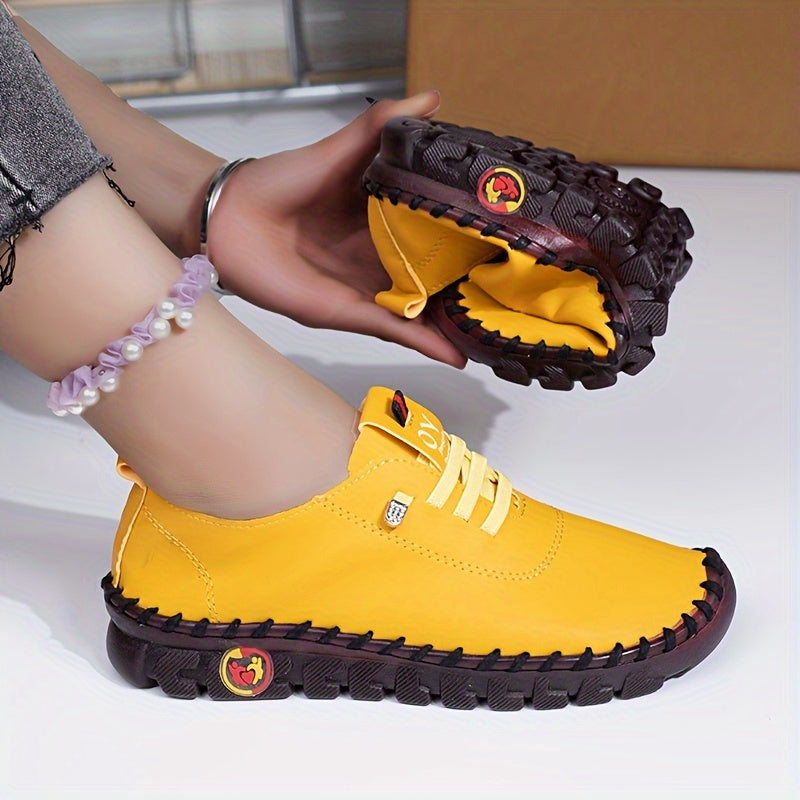 Tênis feminino casual de cor sólida, calçado leve e macio para caminhada, cano baixo e confortável para o dia a dia (tamanho grande)