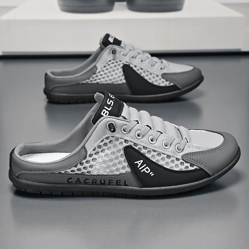 Tênis masculino casual Zhenyuezu Slip-On - Cabedal em PU respirável