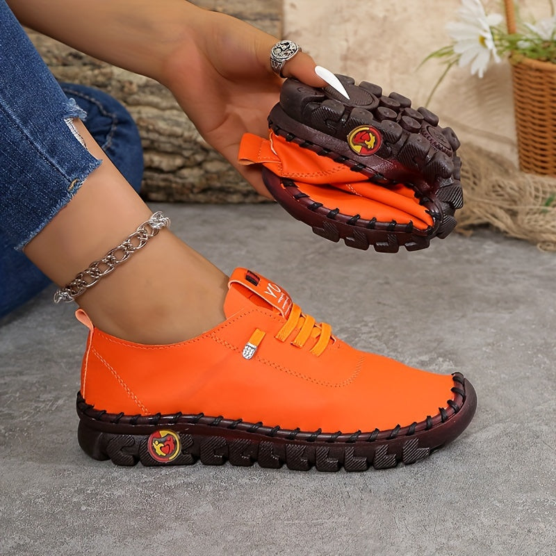 Tênis feminino casual de cor sólida, calçado leve e macio para caminhada, cano baixo e confortável para o dia a dia (tamanho grande)