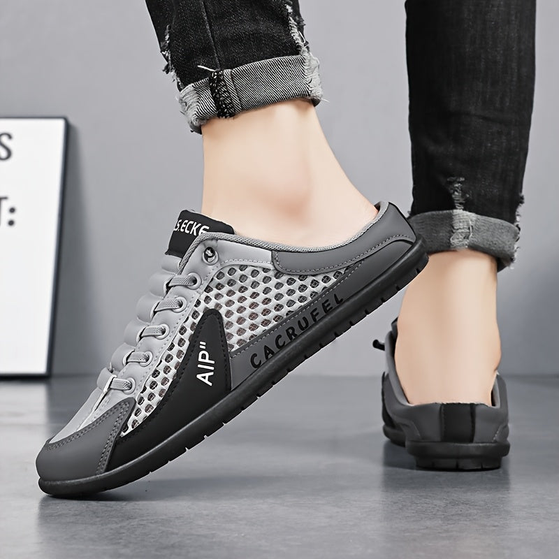 Tênis masculino casual Zhenyuezu Slip-On - Cabedal em PU respirável