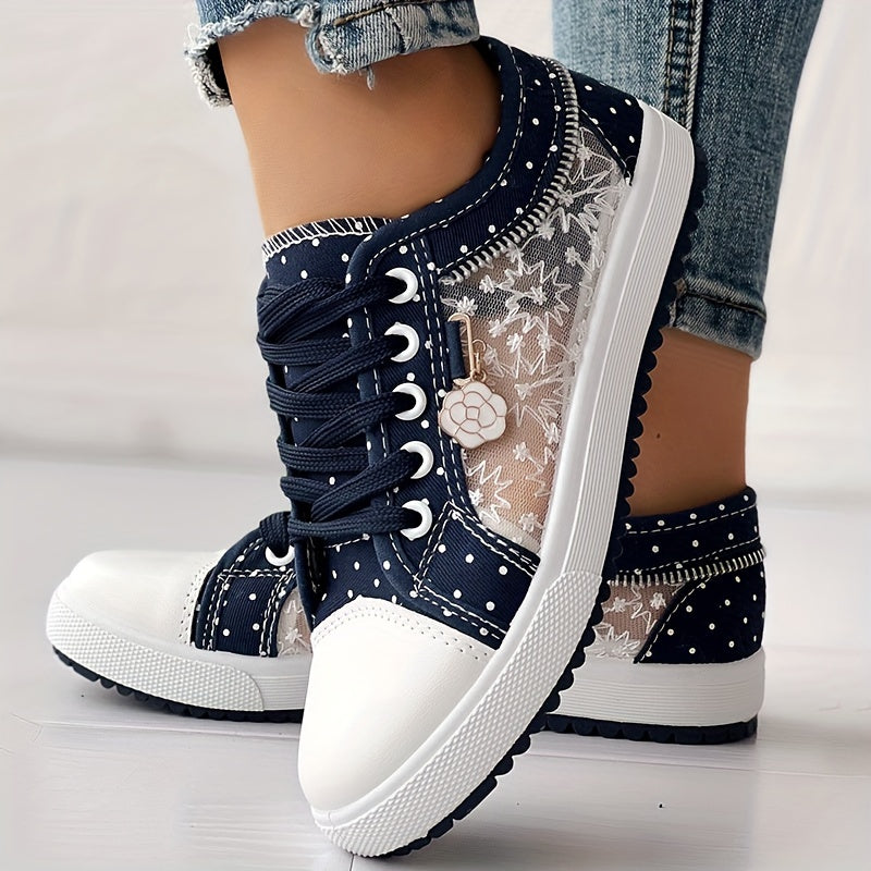 Tênis casual feminino CHICME com estampa floral e capa sintética