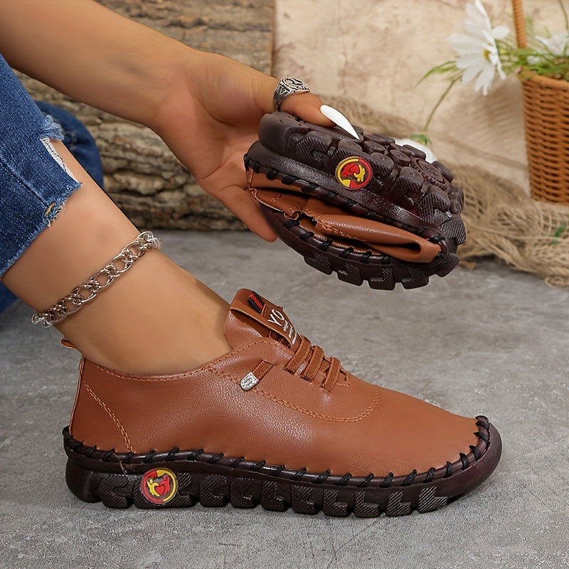 Tênis feminino casual de cor sólida, calçado leve e macio para caminhada, cano baixo e confortável para o dia a dia (tamanho grande)