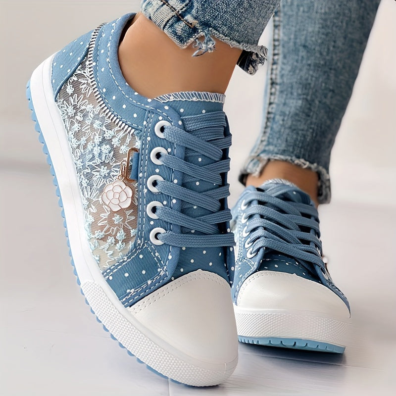 Tênis casual feminino CHICME com estampa floral e capa sintética