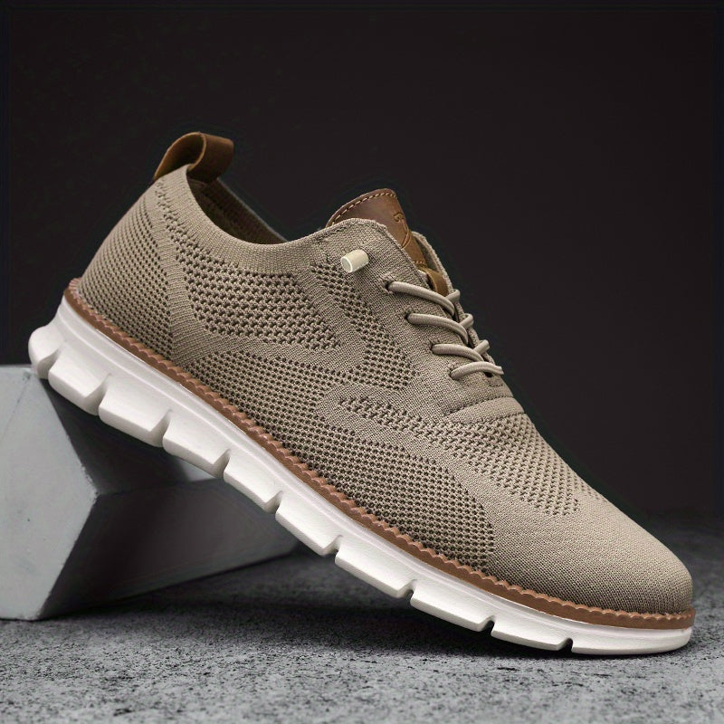 Calçados masculinos, calçados de caminhada respiráveis de malha da moda, calçados casuais antiderrapantes da moda, calçados masculinos