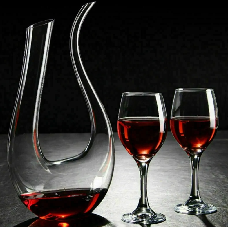 Decantador de vinho em forma de U de cristal de 1500 ml