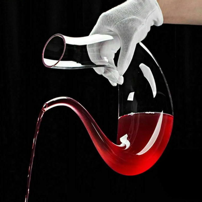 Decantador de vinho em forma de U de cristal de 1500 ml