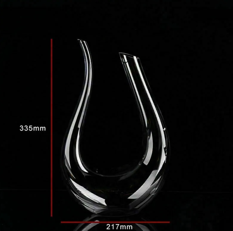 Decantador de vinho em forma de U de cristal de 1500 ml