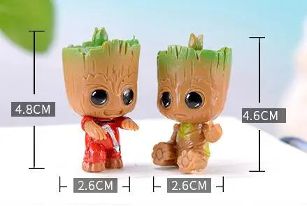 4 peças/conjunto Marvel Guardiões da Galáxia, Pequeno Groot 5cm