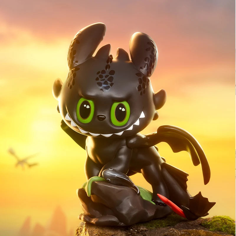POP MART THE MONSTERS - Como Treinar o Seu Dragão 200% Figura de Ação POPMART Figura de Ação Banguela Luz Fúria