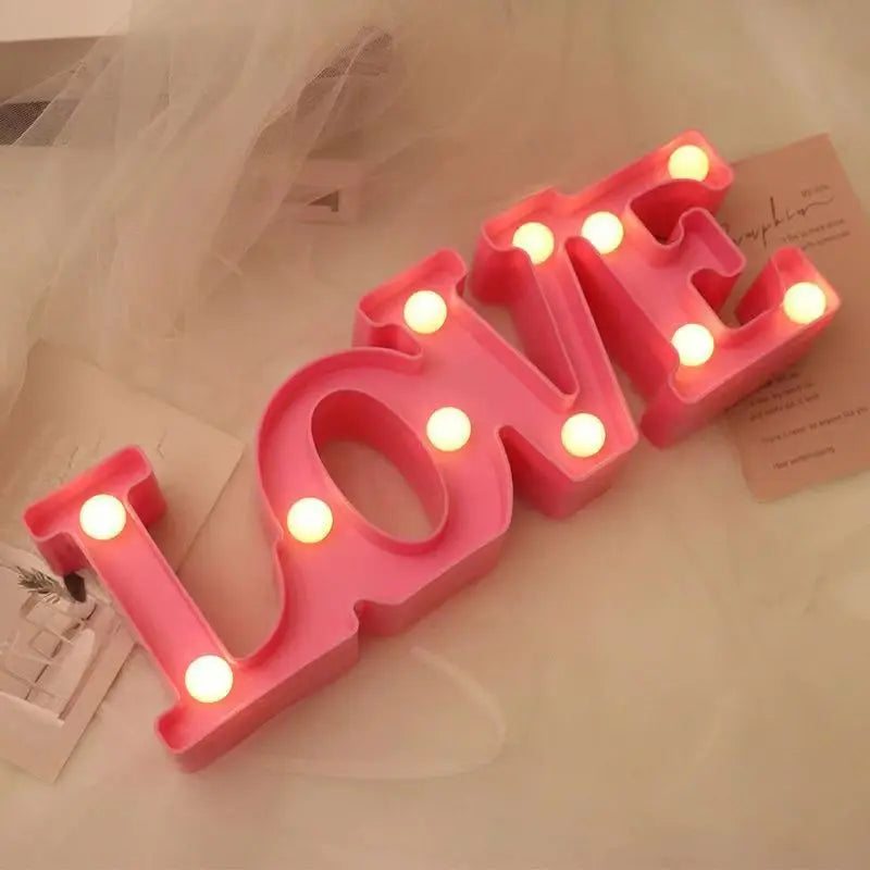 Lâmpada LED Love, Heart, Festa de Casamento, Romântico, Vermelho, Rosa, Luz Noturna, Enfeite Aniversário, Dia dos namorados