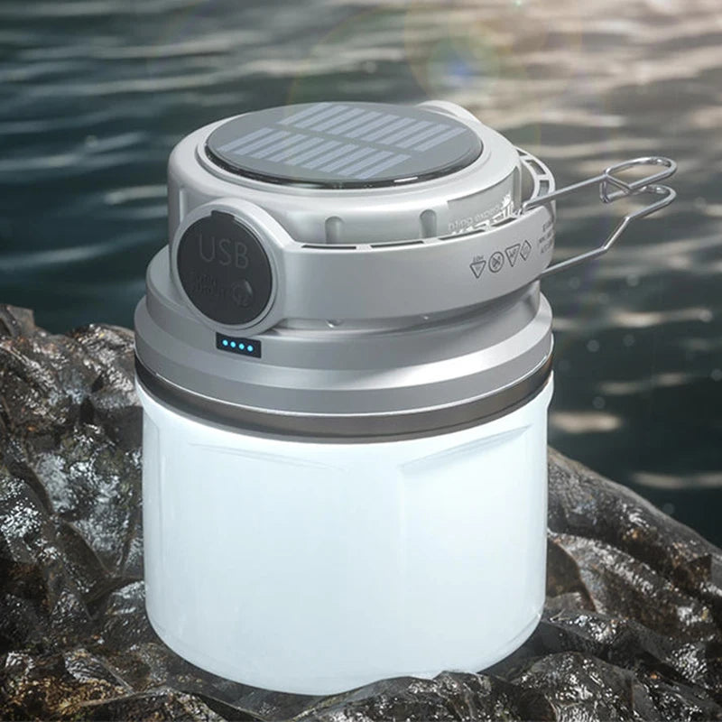 Warsun Outdoor 1100 lúmens LED de longa duração, potente lâmpada solar recarregável para acampamento com esportes ao ar livre