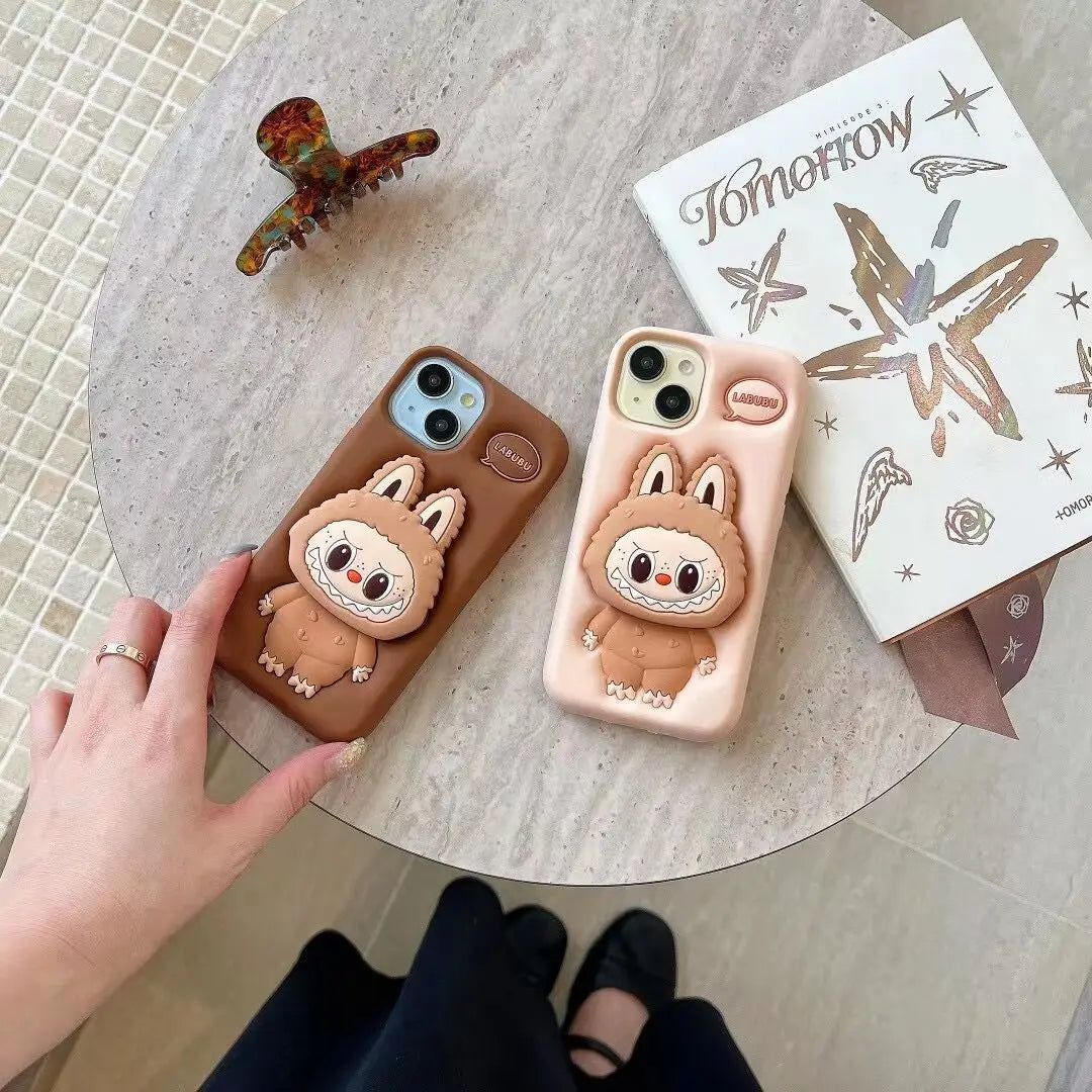 Capa de celular com estampa de boneca monstruosa fofa para iPhone 11 12 13 14 15 16 Pro Max