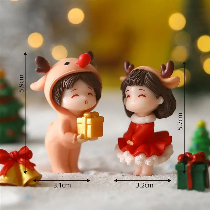 Enfeites de natal, casal, decoração
