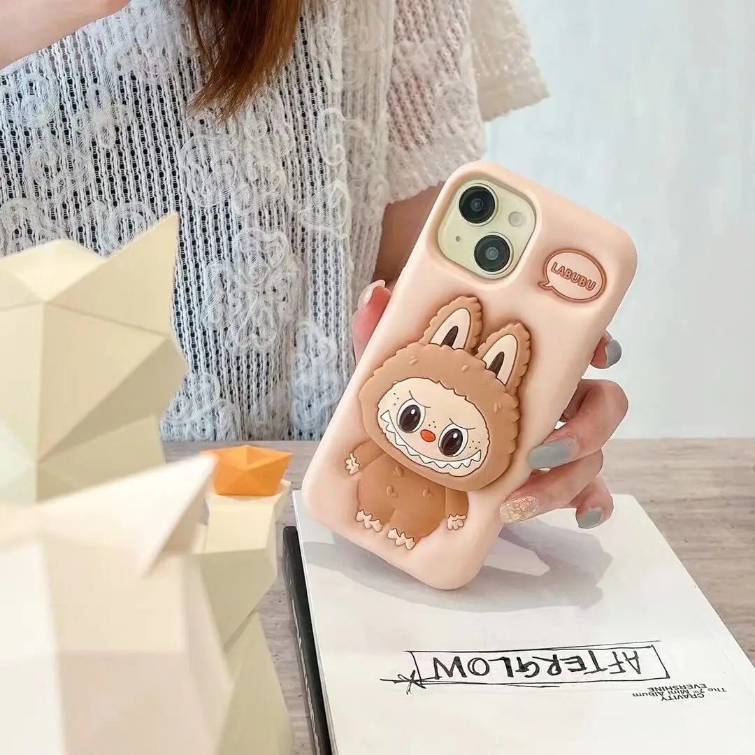 Capa de celular com estampa de boneca monstruosa fofa para iPhone 11 12 13 14 15 16 Pro Max