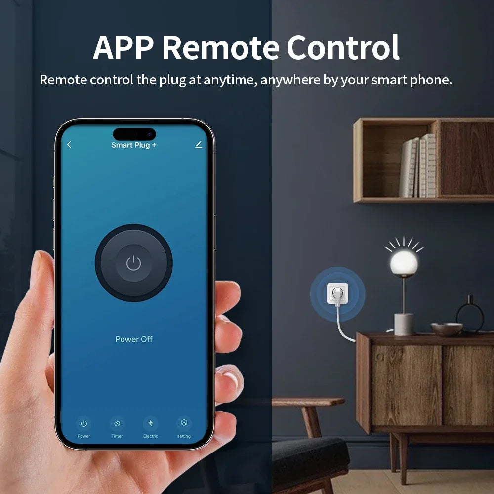 Tomada Inteligente com Monitoramento de Energia Função de Temporização Funciona com Alexa GoogleHome