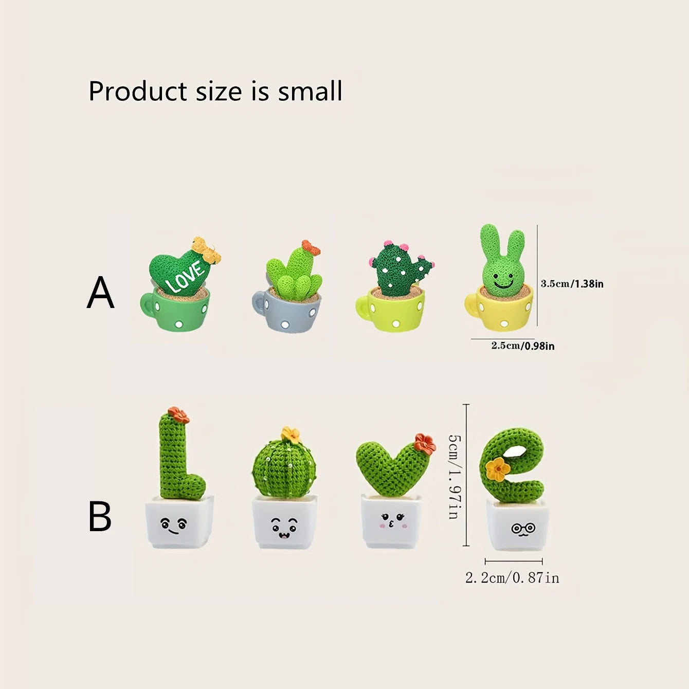 1 conjunto de 4 cactos suculento de resina, Mini plantas, decoração