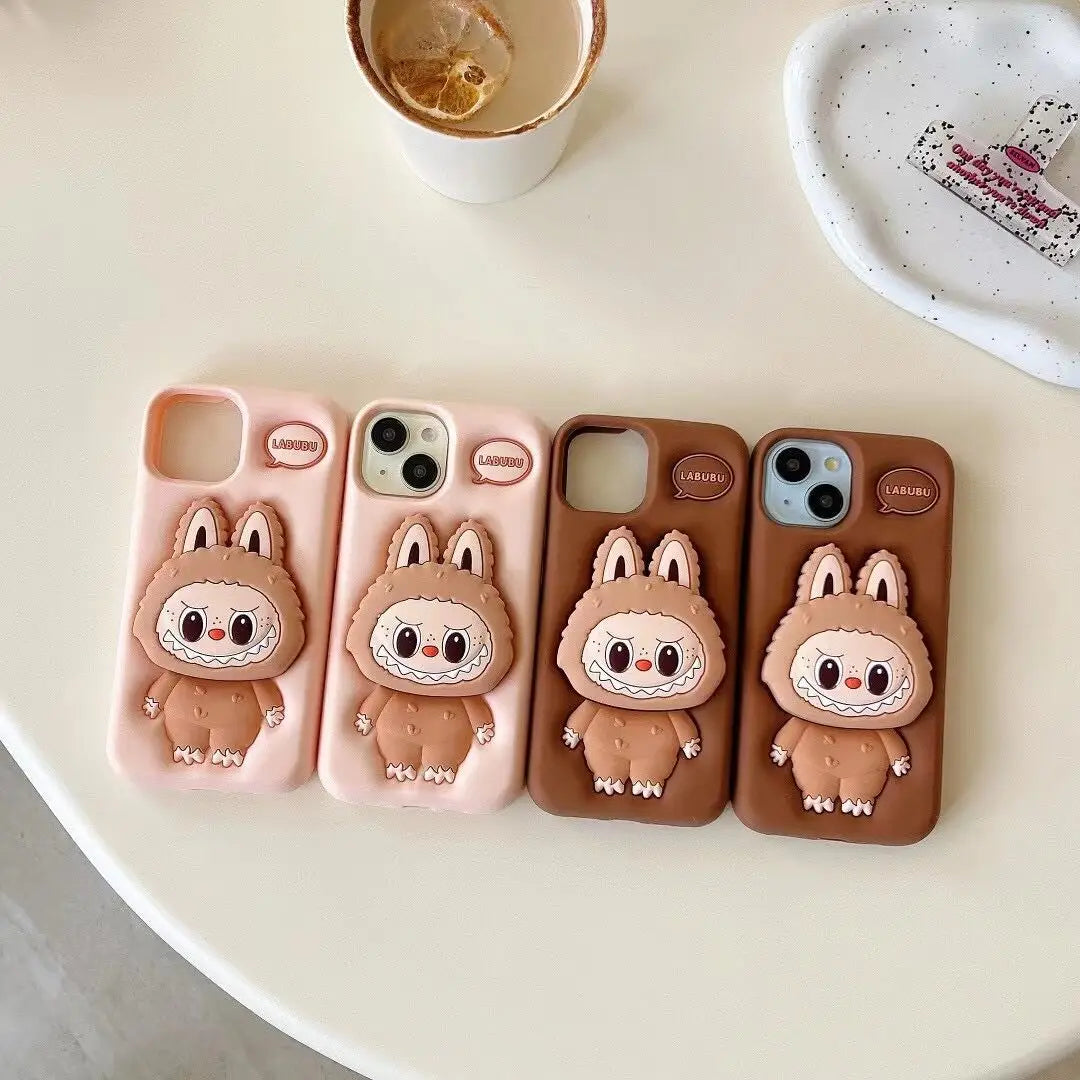 Capa de celular com estampa de boneca monstruosa fofa para iPhone 11 12 13 14 15 16 Pro Max