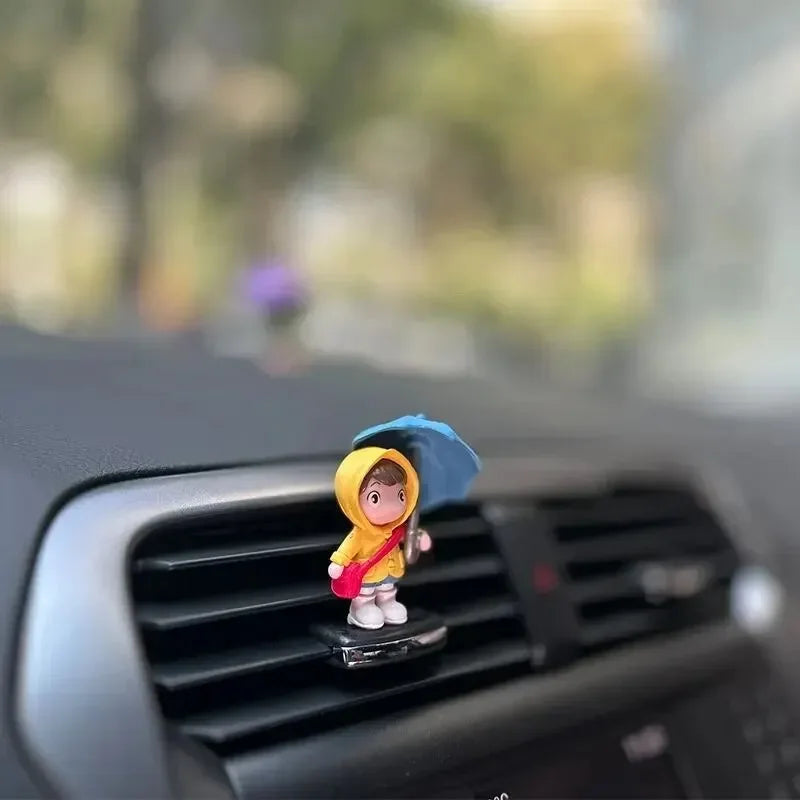 Decoração de interior de carro, painel, bonecos