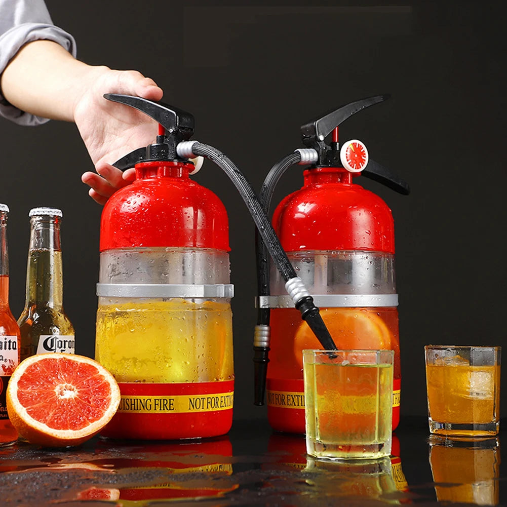 Dispensador de bebidas de vinho de 1,5L, extintor de incêndio, dispensador de cerveja para festa, bebidas, destilados, cerveja para festa, acessório de bar
