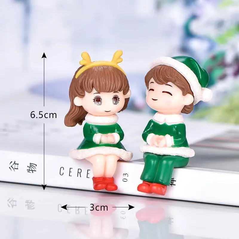 Enfeites de natal, casal, decoração