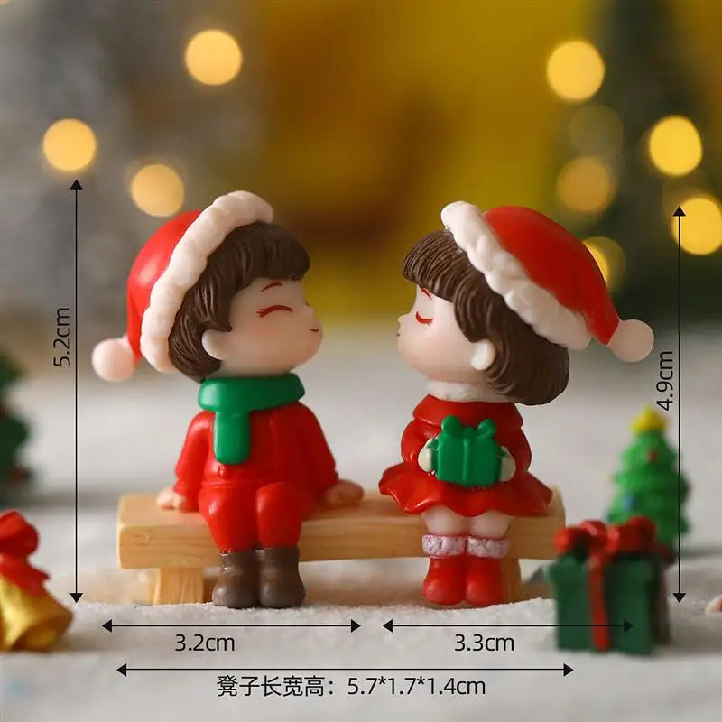 Enfeites de natal, casal, decoração