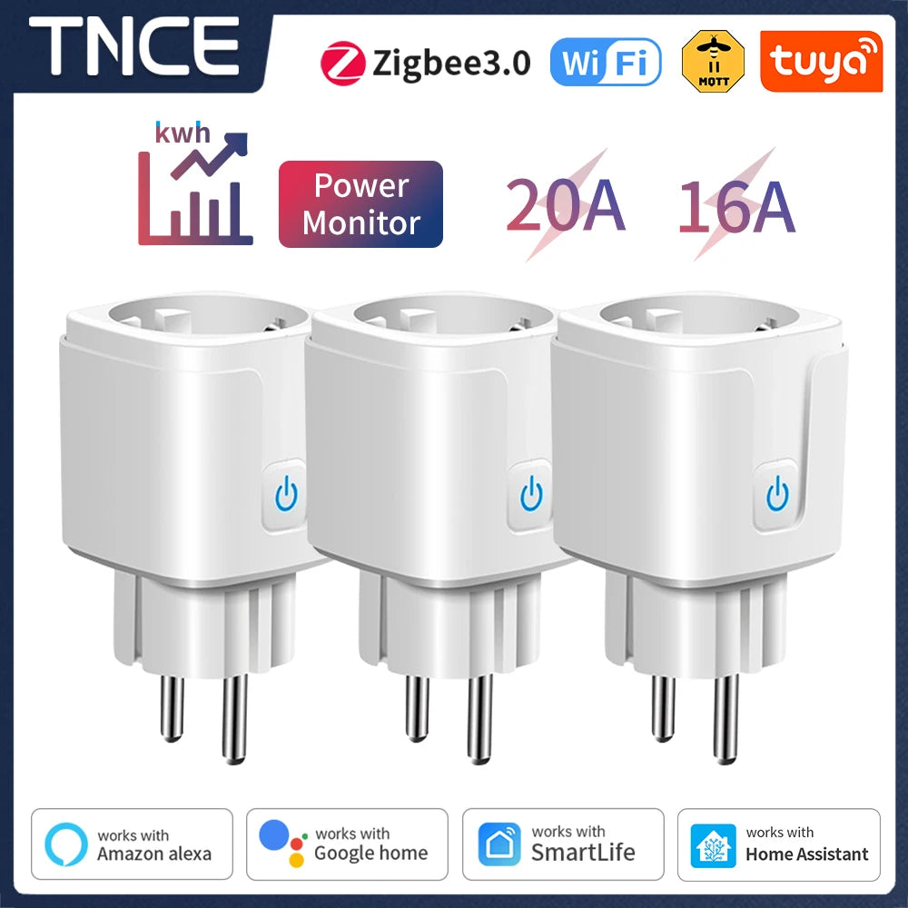 Tomada Inteligente com Monitoramento de Energia Função de Temporização Funciona com Alexa GoogleHome