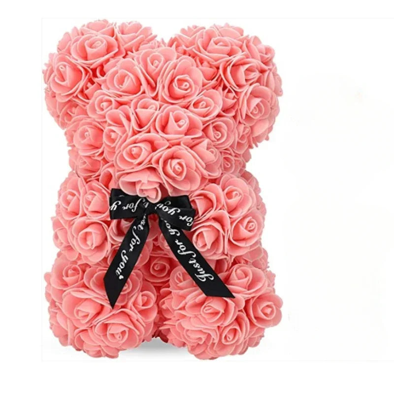 Nova Flor Artificial Eterna Rosa Urso de Pelúcia para Dia das Mães, Aniversário, Dia dos Namorados, Presentes e Decorações de Aniversário