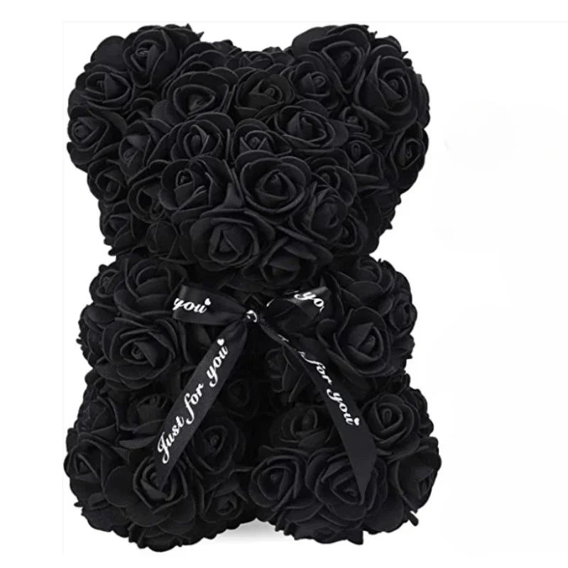 Nova Flor Artificial Eterna Rosa Urso de Pelúcia para Dia das Mães, Aniversário, Dia dos Namorados, Presentes e Decorações de Aniversário