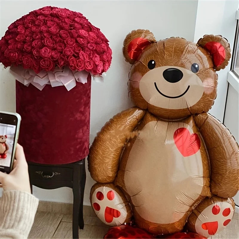 Balão de filme de alumínio Abraço Urso