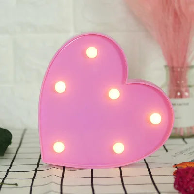 Lâmpada LED Love, Heart, Festa de Casamento, Romântico, Vermelho, Rosa, Luz Noturna, Enfeite Aniversário, Dia dos namorados