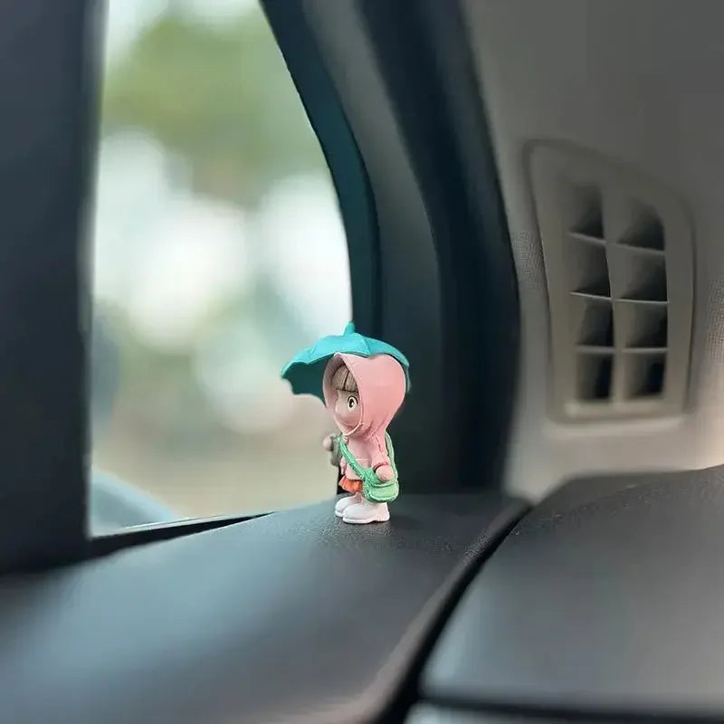 Decoração de interior de carro, painel, bonecos