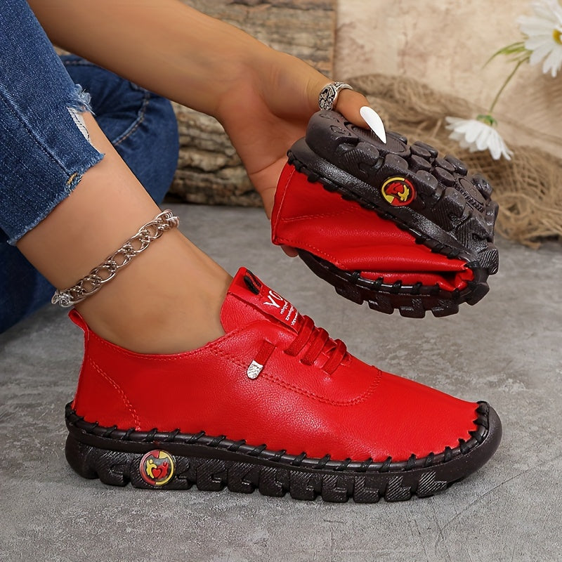 Tênis feminino casual de cor sólida, calçado leve e macio para caminhada, cano baixo e confortável para o dia a dia (tamanho grande)