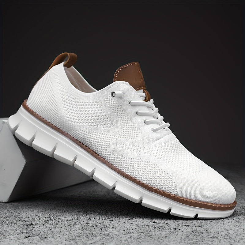 Calçados masculinos, calçados de caminhada respiráveis de malha da moda, calçados casuais antiderrapantes da moda, calçados masculinos
