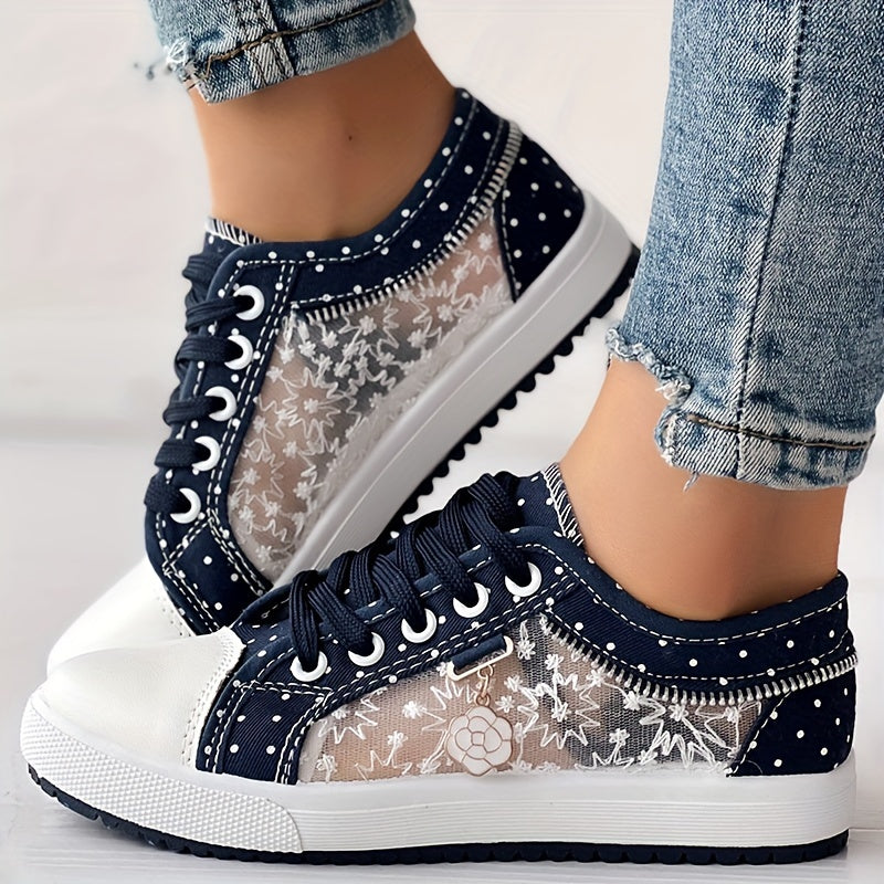 Tênis casual feminino CHICME com estampa floral e capa sintética