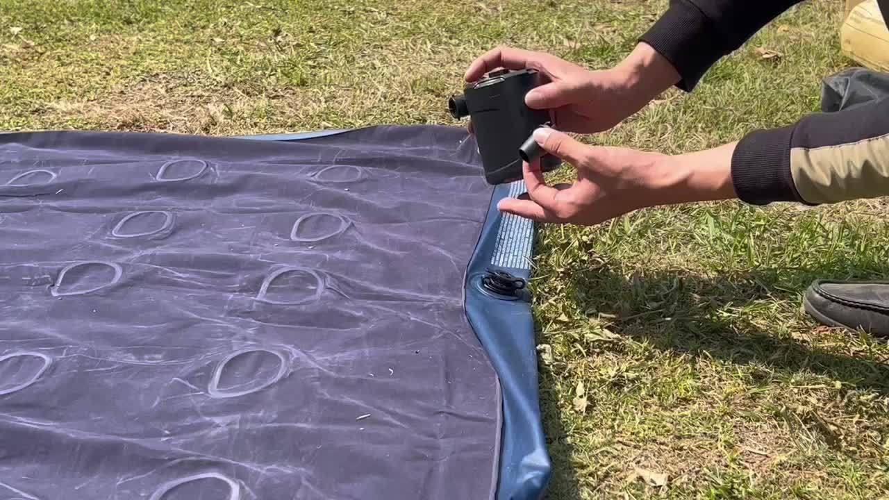 Bomba de ar elétrica recarregável via USB - Dispositivo de inflação compacto e sem fio para camping, portátil para almofadas infláveis, colchões de ar, barcos, boias de natação, feito com ABS durável e cobre