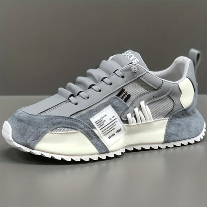 Sapatos plataforma confortáveis e modernos para caminhadas ao ar livre, corrida, acampamento, tênis masculinos com cadarço para todas as estações