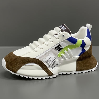 Sapatos plataforma confortáveis e modernos para caminhadas ao ar livre, corrida, acampamento, tênis masculinos com cadarço para todas as estações