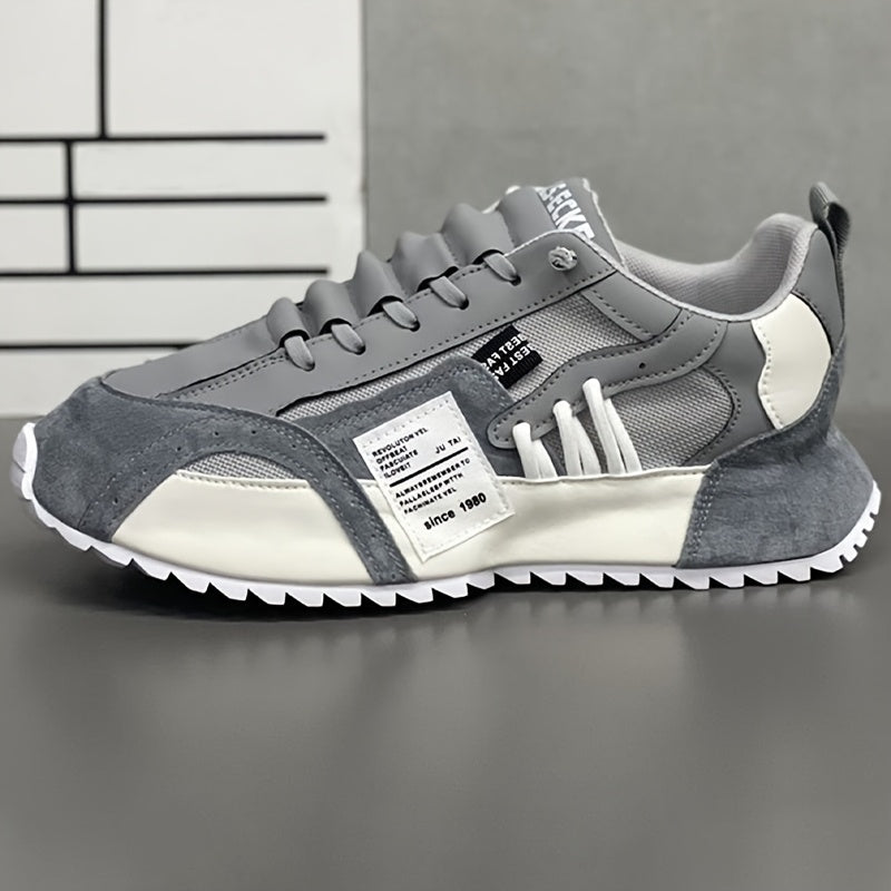 Sapatos plataforma confortáveis e modernos para caminhadas ao ar livre, corrida, acampamento, tênis masculinos com cadarço para todas as estações
