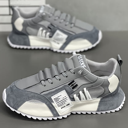 Sapatos plataforma confortáveis e modernos para caminhadas ao ar livre, corrida, acampamento, tênis masculinos com cadarço para todas as estações
