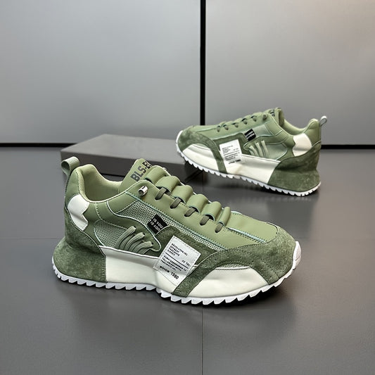 Sapatos plataforma confortáveis e modernos para caminhadas ao ar livre, corrida, acampamento, tênis masculinos com cadarço para todas as estações