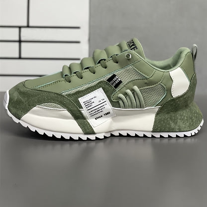 Sapatos plataforma confortáveis e modernos para caminhadas ao ar livre, corrida, acampamento, tênis masculinos com cadarço para todas as estações