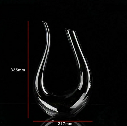 Decantador de vinho em forma de U de cristal de 1500 ml
