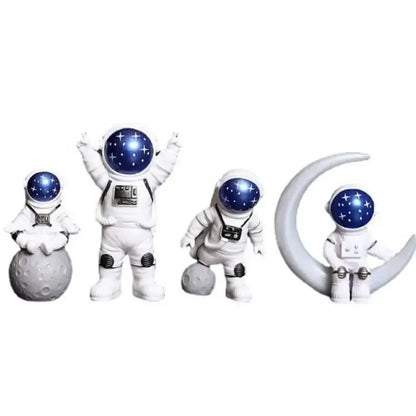 4 peças estátua de astronauta ornamento escultura de astronauta decoração de mesa para casa modelo de astronauta, decoração de carro