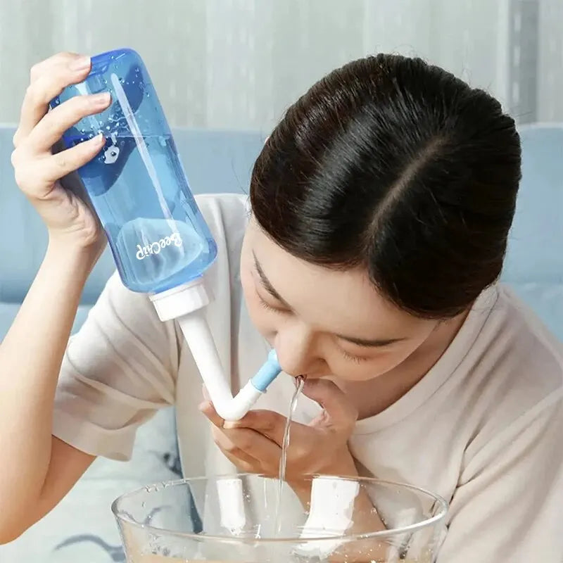 1 peça frasco de lavagem nasal 300ml, para adultos e crianças